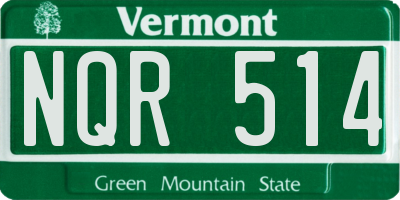 VT license plate NQR514