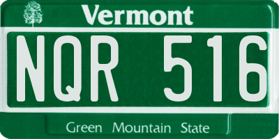 VT license plate NQR516