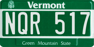 VT license plate NQR517