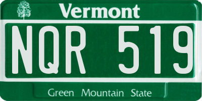VT license plate NQR519