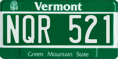 VT license plate NQR521