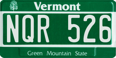VT license plate NQR526
