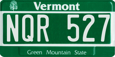 VT license plate NQR527