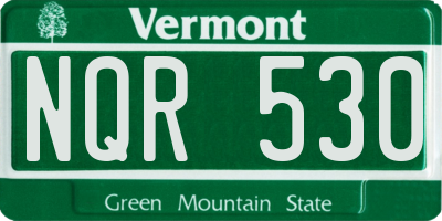 VT license plate NQR530