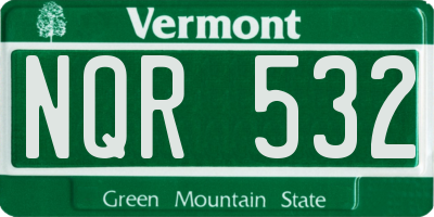 VT license plate NQR532