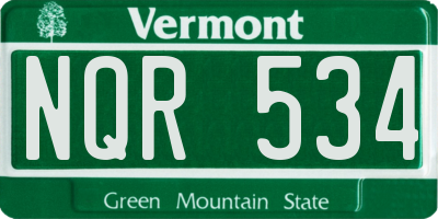 VT license plate NQR534