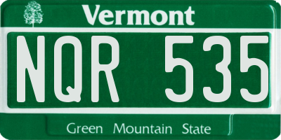 VT license plate NQR535