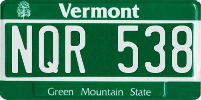 VT license plate NQR538