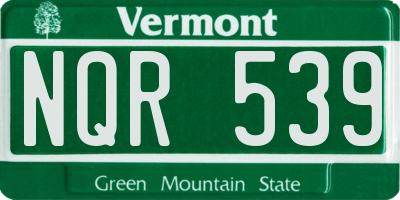 VT license plate NQR539