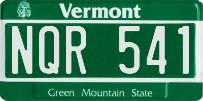 VT license plate NQR541