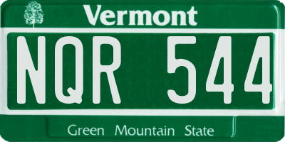 VT license plate NQR544
