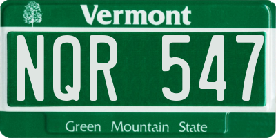 VT license plate NQR547