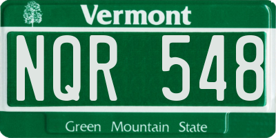 VT license plate NQR548