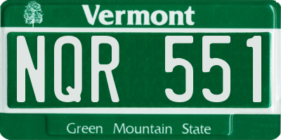 VT license plate NQR551