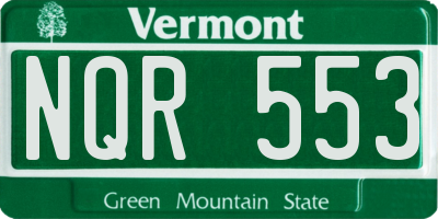 VT license plate NQR553