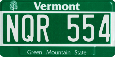 VT license plate NQR554