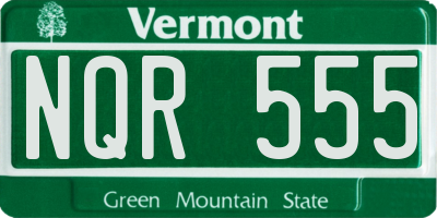 VT license plate NQR555