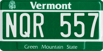 VT license plate NQR557