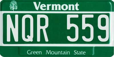 VT license plate NQR559