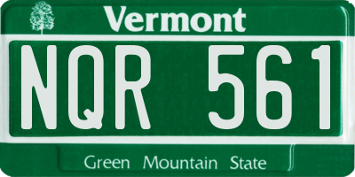 VT license plate NQR561