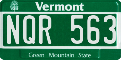 VT license plate NQR563