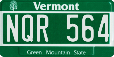 VT license plate NQR564