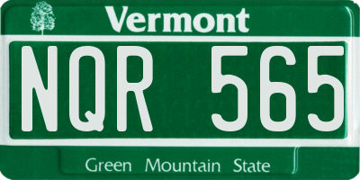 VT license plate NQR565