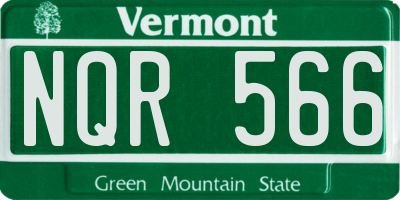 VT license plate NQR566