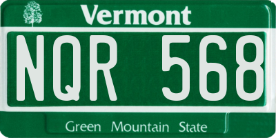 VT license plate NQR568