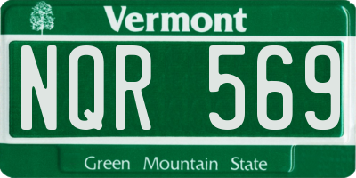 VT license plate NQR569