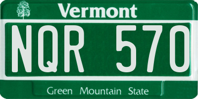 VT license plate NQR570