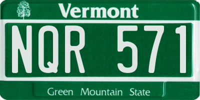 VT license plate NQR571