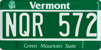 VT license plate NQR572