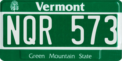 VT license plate NQR573