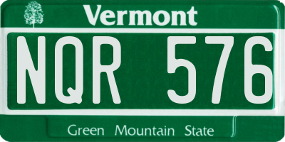 VT license plate NQR576