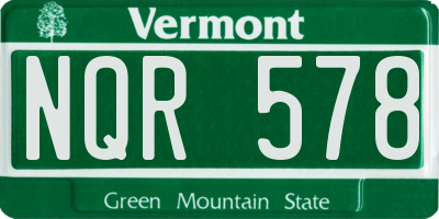 VT license plate NQR578