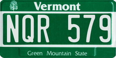 VT license plate NQR579