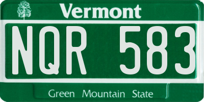 VT license plate NQR583
