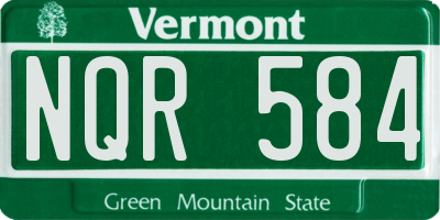 VT license plate NQR584