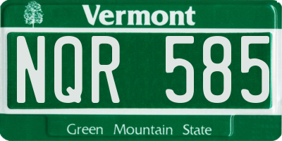 VT license plate NQR585