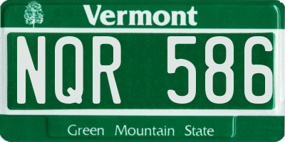 VT license plate NQR586