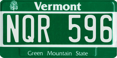 VT license plate NQR596