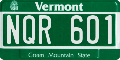 VT license plate NQR601