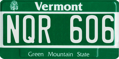 VT license plate NQR606