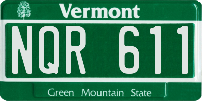 VT license plate NQR611