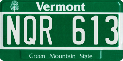 VT license plate NQR613