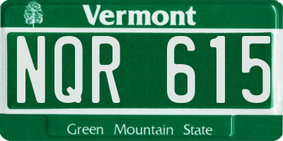 VT license plate NQR615