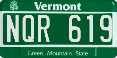 VT license plate NQR619