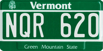 VT license plate NQR620