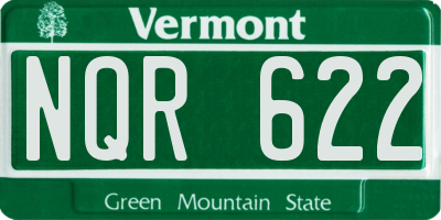 VT license plate NQR622